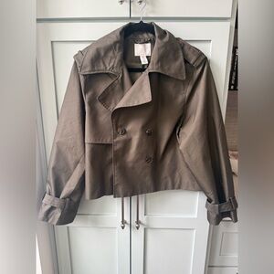 H&M short trench coat jacket Medium